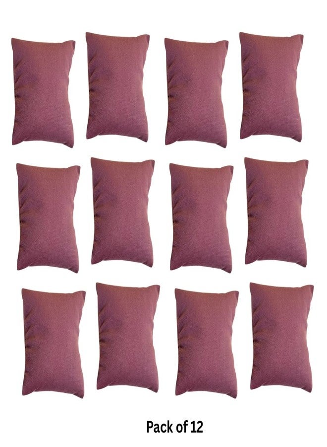 La Trove Velvet Jewelry Organizer Watch Bracelet Pillow Cushion Set | Soft Velvet Storage Holder | Pack of 12 Dark Pink - Image 5